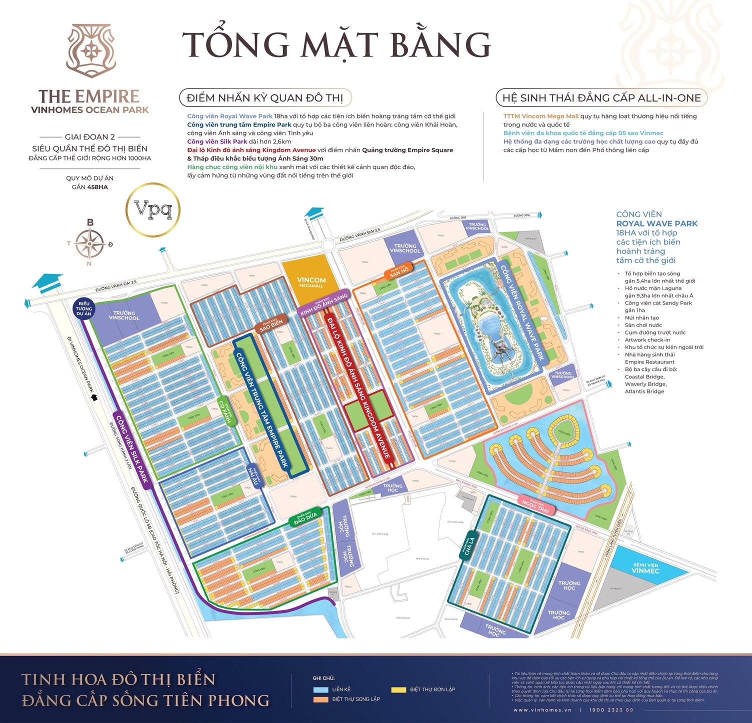 Tổng mặt bằng The Empire Vinhomes Ocean Park